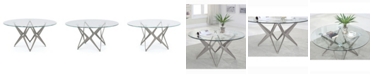 Furniture of America Alta Glass Top Coffee Table